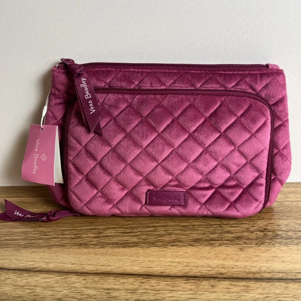 Vera Bradley Majestic Magenta Compact Organizer For Breast Cancer Awareness NWT